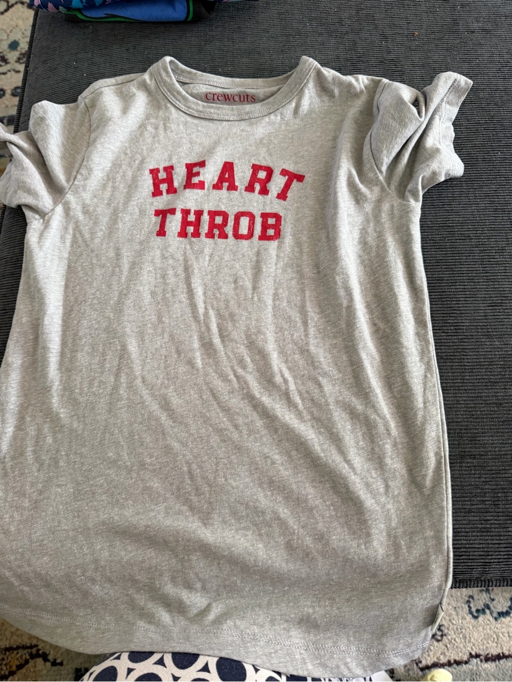 crewcuts Kids 'Heart Throb' Grey Tee